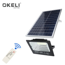 OKELI High efficiency outdoor waterproof with solar panel 30 60 100 200w IP66 solar led flood lamp